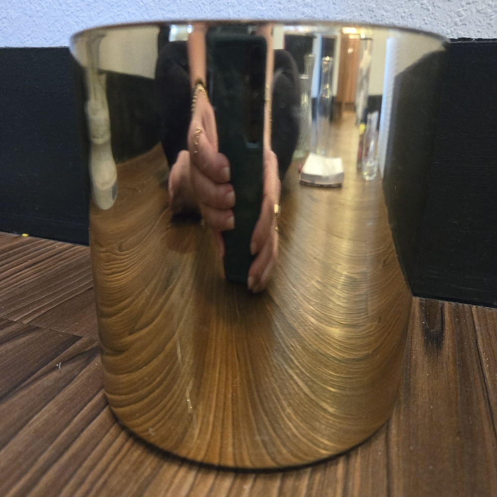 Lilly Pulitzer Target 5" Gold Glass Vase Planter Candle Holder Storage Glam Mod - Picture 3 of 4